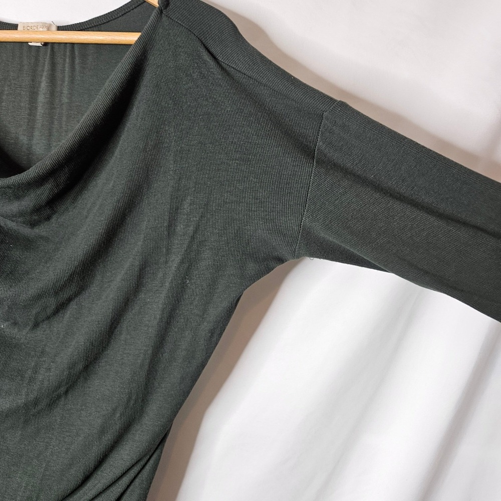Anthropologie Bordeaux Dolman Sleeve Drape Maxi Dress‎ in Moss sz XL - Picture 5 of 8